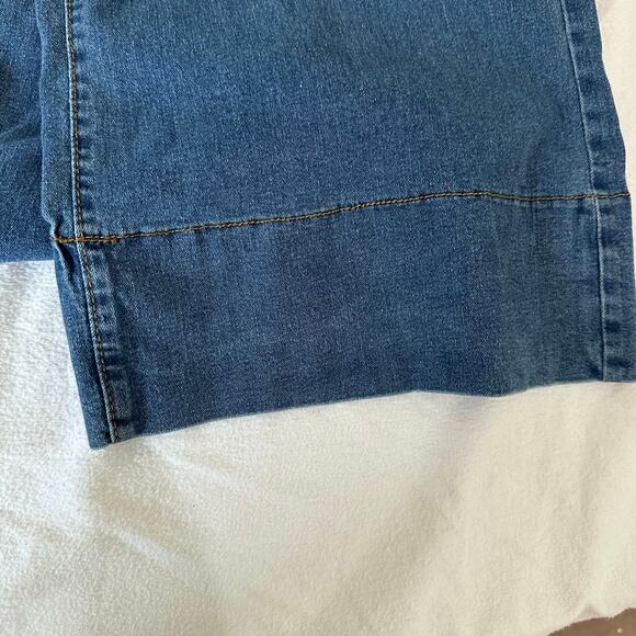 Denim Tears Jeans Size 2X Women's Dark Wash 5 Pocket Wide Leg High Rise Wide Hem - Picture 5 of 8